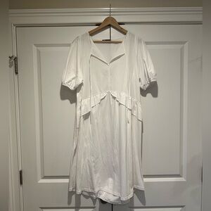 ZARA white midi dress